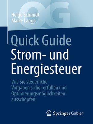 cover image of Quick Guide Strom- und Energiesteuer
